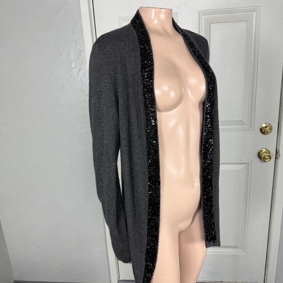 Saks Fifth Avenue Women's Sweater S 100% Cashmere Knit Business L/S Beaded LL12 - Picture 4 of 6